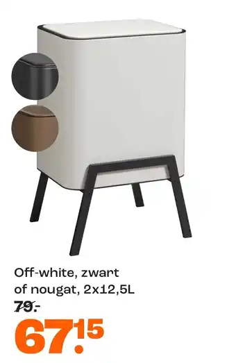 Off-white, zwart of nougat