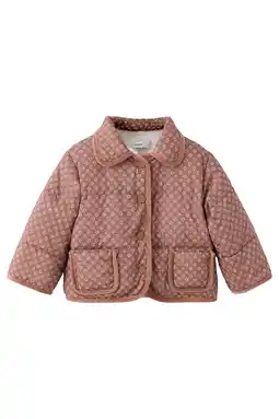 Wehkamp Mango Kids gebloemde gewatteerde jas - roze aanbieding