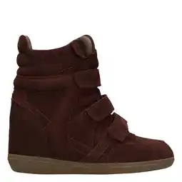 Wehkamp Manfield suède sneakers met sleehak - bordeaux aanbieding