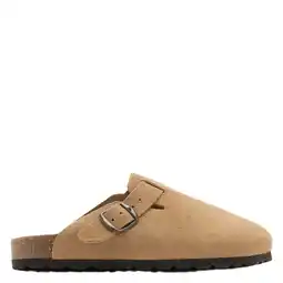 Wehkamp Mango Kids leren clogs - camel aanbieding