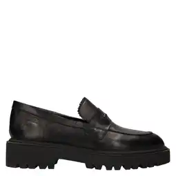 Wehkamp Manfield chunky leren loafers met studs - zwart aanbieding