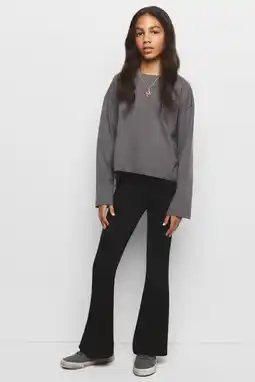 Wehkamp Mango Kids longsleeve met plooien - antraciet aanbieding