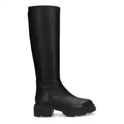 Wehkamp Manfield chunky leren laarzen zwart aanbieding