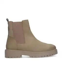 Wehkamp Manfield leren enkelboots taupe aanbieding