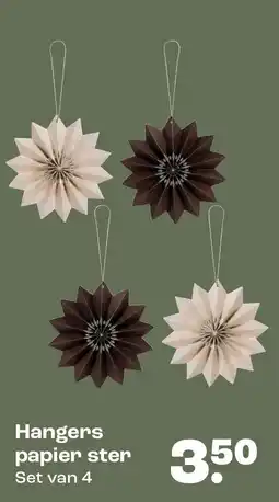 Kwantum Hangers papier ster aanbieding