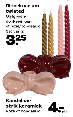 Kwantum Dinerkaarsen twisted aanbieding