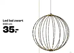 Kwantum Led bal zwart aanbieding