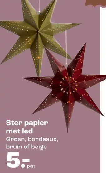 Ster papier met led
