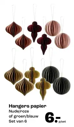 Kwantum Hangers papier aanbieding