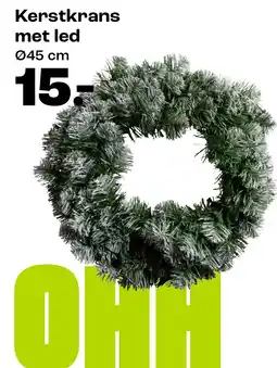 Kwantum Kerstkrans met led aanbieding