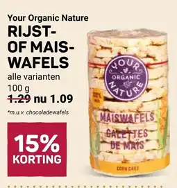 Ekoplaza Your Organic Nature rijst- of mais-wafels aanbieding