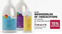 Ekoplaza Sonett wasmiddelen of -verzachters aanbieding