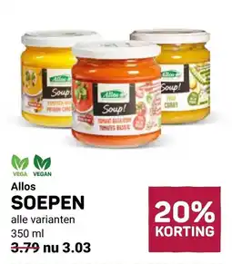 Ekoplaza Allos soepen aanbieding