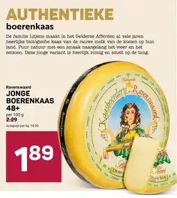 Ekoplaza Ravenswaard jonge boerenkaas aanbieding