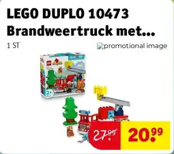 Kruidvat LEGO DUPLO 10473 Brandweertruck met Slang en Brandweerman aanbieding