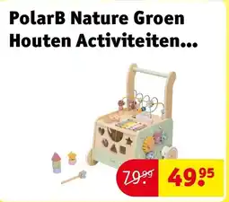 Kruidvat PolarB Nature Groen Houten Activiteiten Baby Walker Loopwagen XL aanbieding