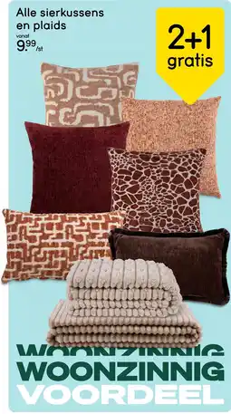 Leen Bakker Alle sierkussens en plaid aanbieding
