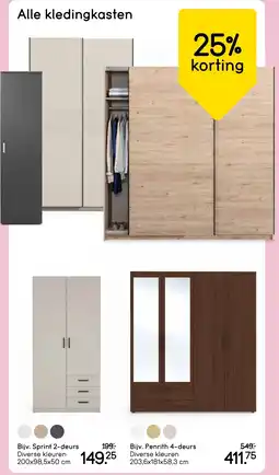Leen Bakker Alle kledingkasten aanbieding
