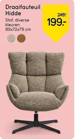 Leen Bakker Draaifauteuil Hidde aanbieding