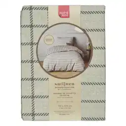 Albert Heijn Mistral Home Dekbedovertrek streep beige 1-persoons aanbieding
