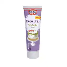 Albert Heijn Dr. Oetker Deco drip pistache smaak aanbieding