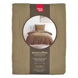 Albert Heijn Mistral Home Dekbedovertrek mousseline groen 1-pers aanbieding
