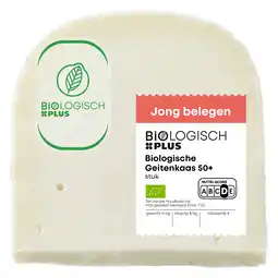 PLUS Biologisch PLUS Geitenkaas jong belegen 50+ stuk aanbieding