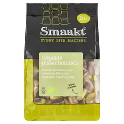 PLUS Smaakt Pistachenoten gepeld bio aanbieding