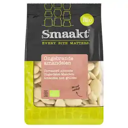 PLUS Smaakt Geblancheerde amandelen bio aanbieding