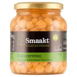 PLUS Smaakt Kikkererwten bio aanbieding