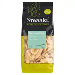 PLUS Smaakt Bananenchips biologisch aanbieding