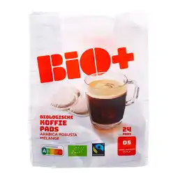 PLUS BIO+ Koffiepads Dutch Roast Fairtrade aanbieding
