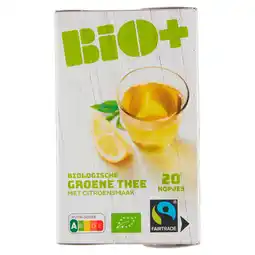 PLUS BIO+ Groene thee citroen Fairtrade aanbieding