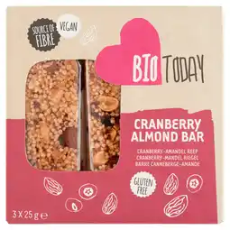 PLUS BioToday Notenreep cranberry almond aanbieding