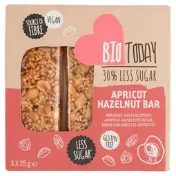 PLUS BioToday Notenreep abrikoos hazelnoot bio aanbieding