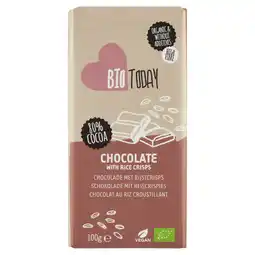 PLUS BioToday Chocoladetablet rice crisps aanbieding