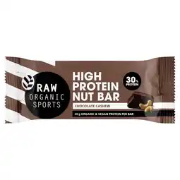 PLUS RAW Organic Sports High prot.bar choc sal ca fl 30% aanbieding