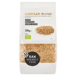 PLUS Raw Organic Food Lijnzaad goud/blond bio aanbieding
