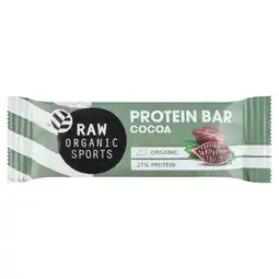 PLUS RAW Organic Sports Protein Chocolate Bar Bio aanbieding