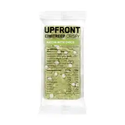 PLUS Upfront Eiwitreep Crispy Matcha Witte Choco aanbieding