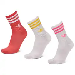 Foot Locker Adidas Mid Cut Crew 3 Pack Sokken Unisex - Wit - Maat 43-45 aanbieding