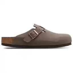 Foot Locker Birkenstock Boston Slippers en Sandalen Dames - Bruin - Maat 39 - Nubuck aanbieding