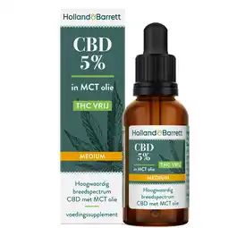 Holland & Barrett Holland & Barrett CBD Olie Medium 5% (30ml) aanbieding