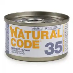 Zooplus Sparpaket: 12x85g Natural Code Soft Jelly Can Thunfisch und Papaya Katzenfutter nass aanbieding