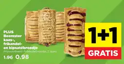 PLUS Beemster kaas-, frikandel- en kipsatébroodje aanbieding
