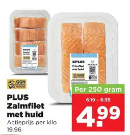 PLUS Plus zalmfilet met huid aanbieding