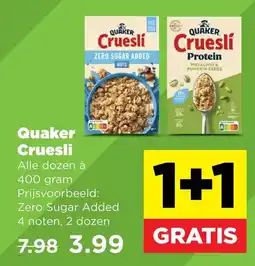 PLUS Quaker Cruesli aanbieding