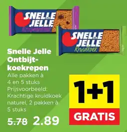 PLUS Snelle Jelle Ontbijtkoekrepen aanbieding