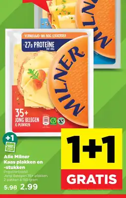 PLUS Alle Milner Kaas plakken en -stukken aanbieding