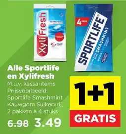 PLUS Alle Sportlife en Xylifresh aanbieding